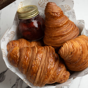 Box of 6 Croissants with Housemade Vanilla Strawberry Jam
